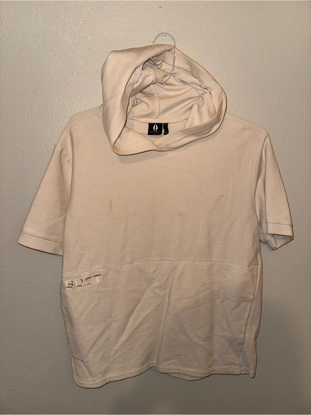 Bearded Goat Cream Short-Sleeve Hoodie Shirt